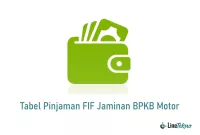 Tabel Pinjaman FIF Jaminan BPKB Motor