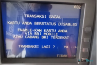 penyebab kartu atm bri disable