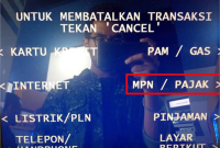 pembayaran pajak lewat atm bca